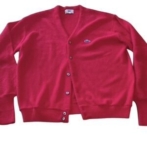 Lacoste Men's Vibrant Red Cardigan